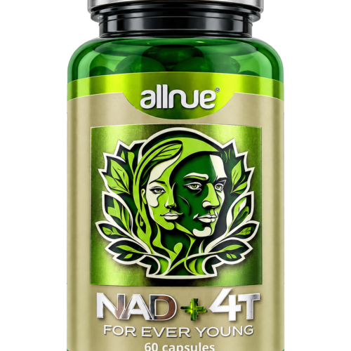 ETIQUETA FRONTAL PRODUCTO NAD + 4T NAD + 4 For Ever Young 60 Capsulas